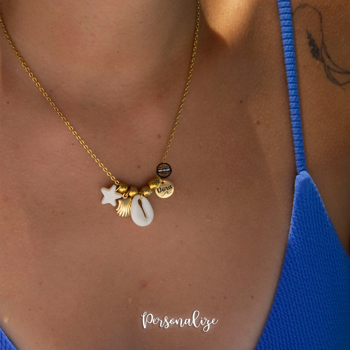 Fio bolinhas búzio "Nome"