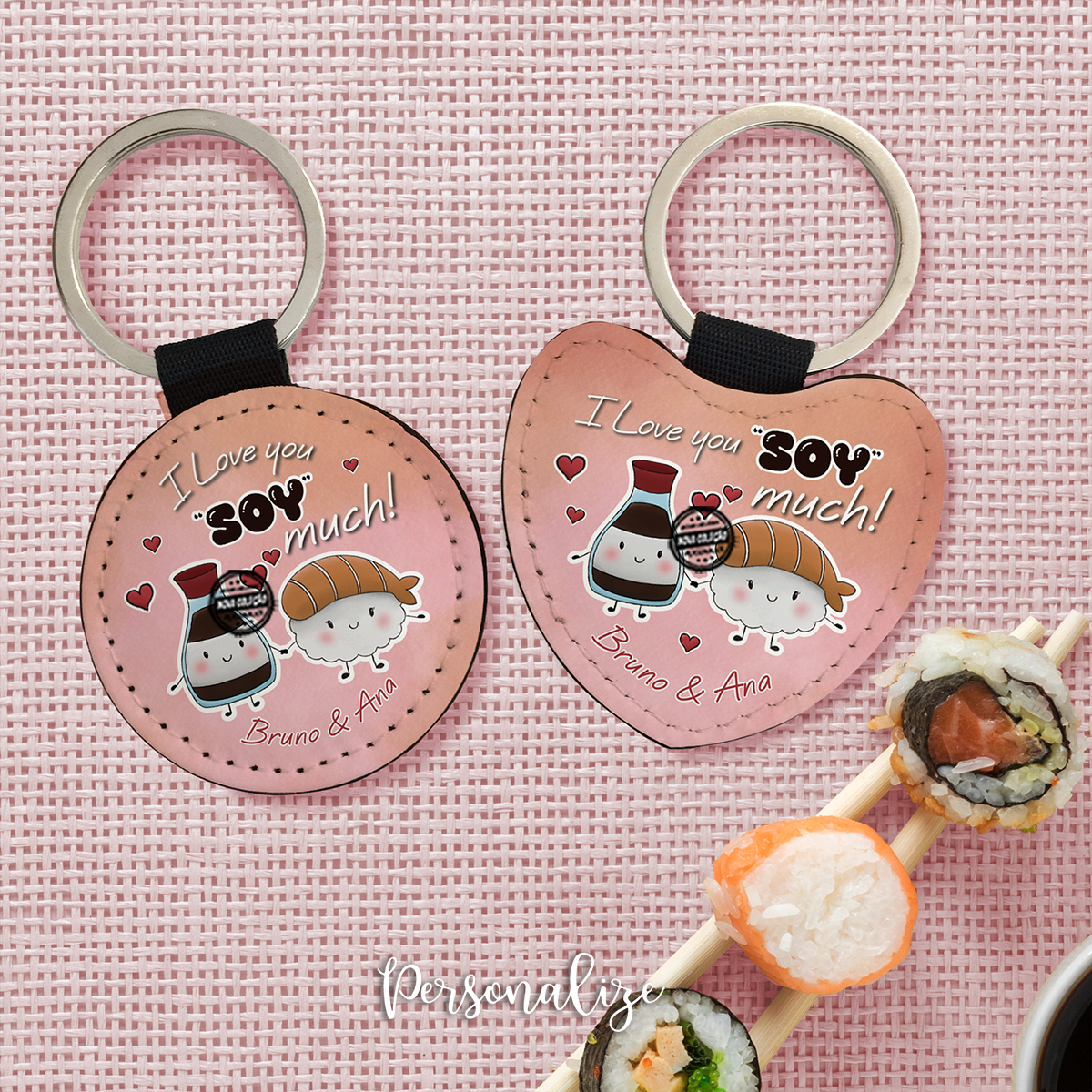 Porta-chaves “I love you soy much”