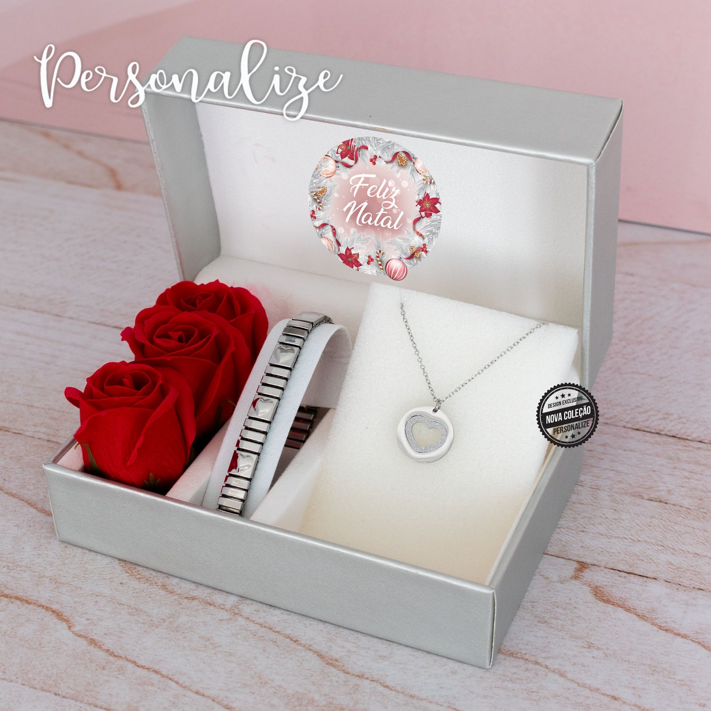 EXPRESSO - Conjunto de Fio e pulseira " Coração"