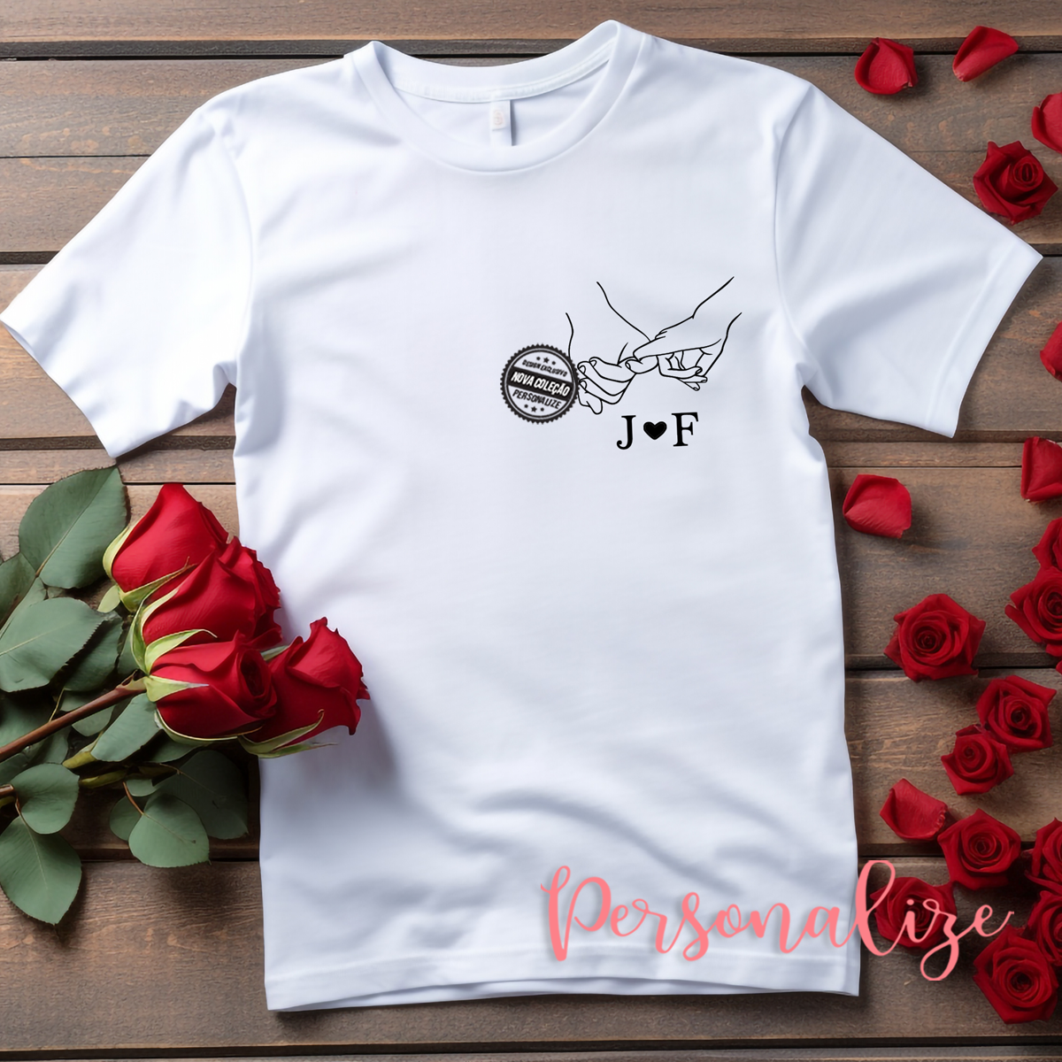 T-Shirt pinky promise "Jéssica&Francisco"