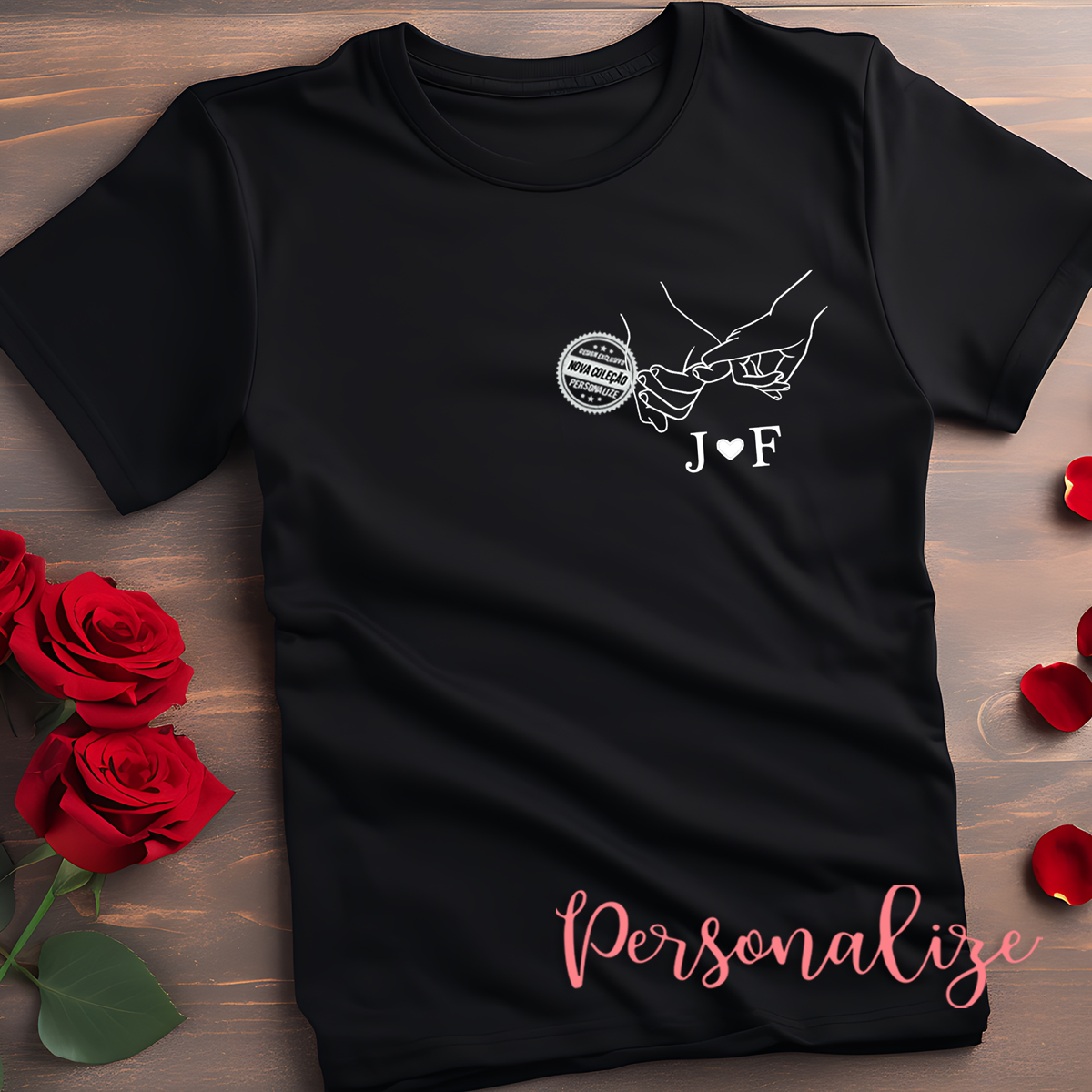 T-Shirt pinky promise "Jéssica&Francisco"