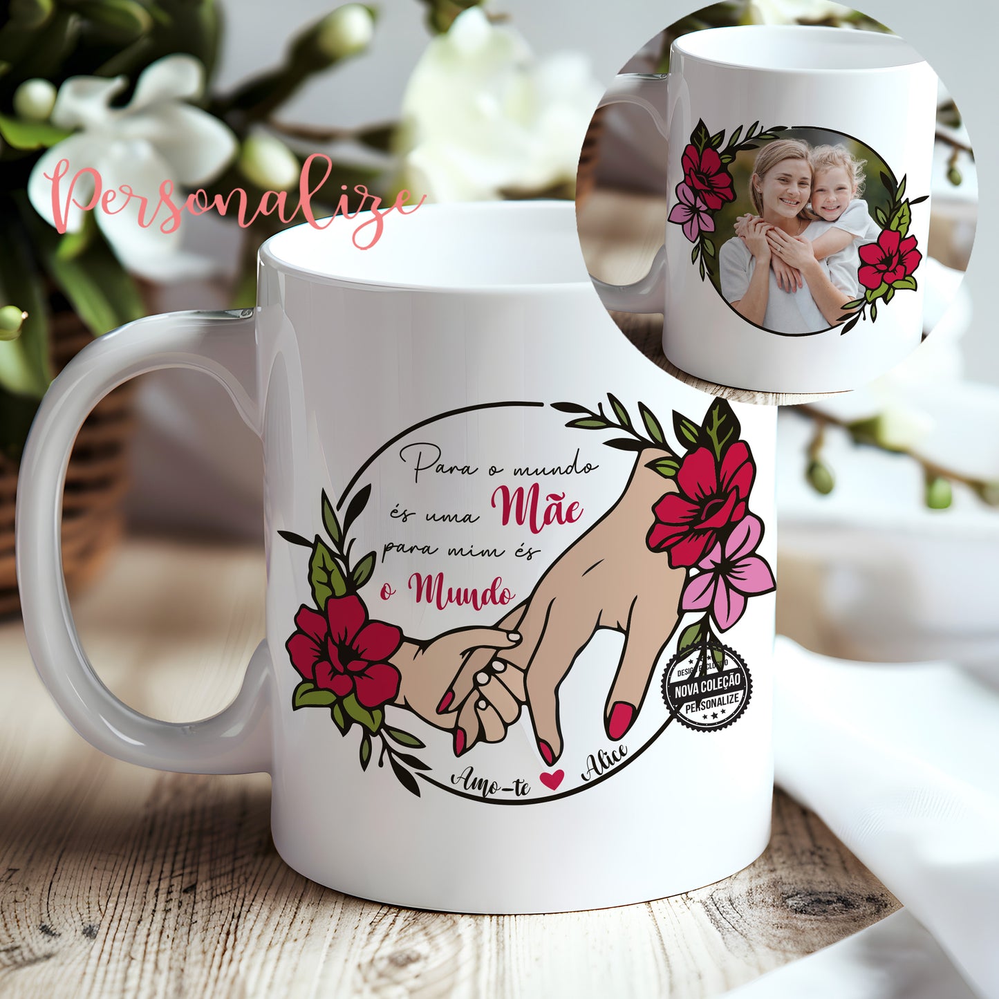 Caneca " Para o mundo és uma Mãe, para mim és o mundo "