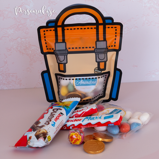 Saco mochila com doces