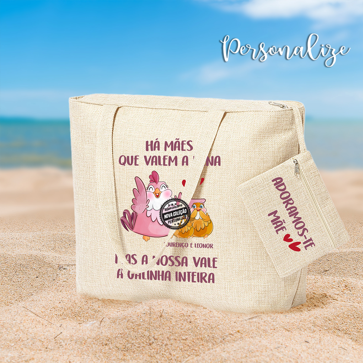 Saco com bolsa "Há mães que valem a pena..."