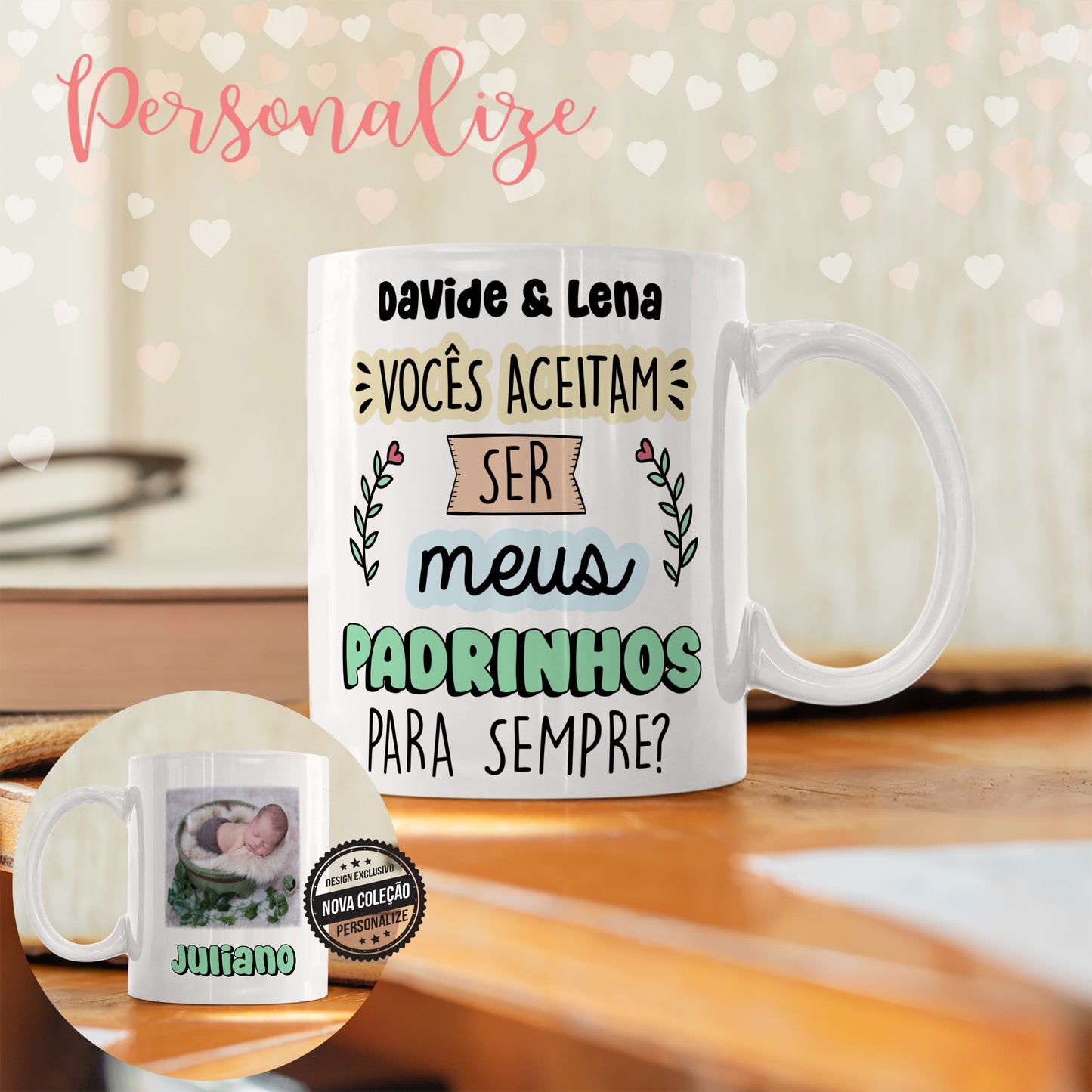 Caneca " Convite padrinhos "