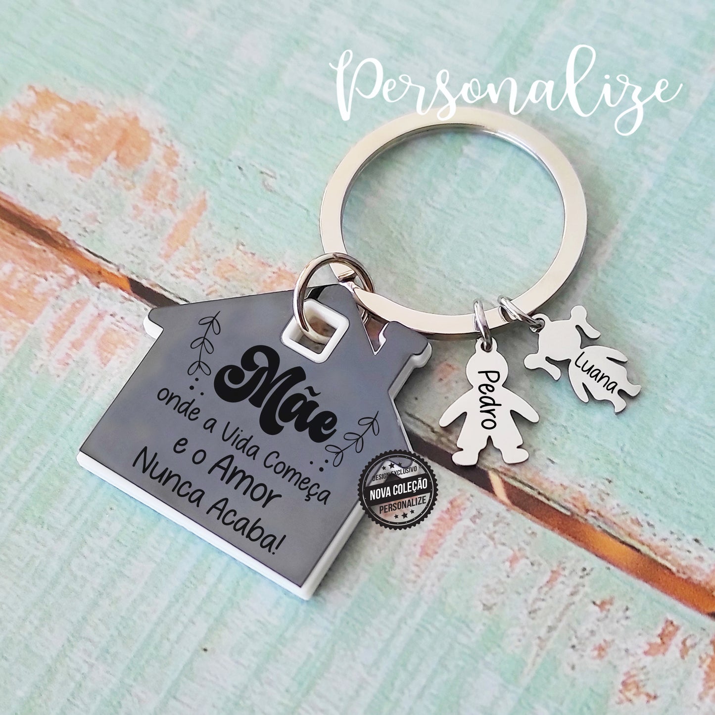 Porta chaves " Mãe - onde a vida começa e o amor nunca acaba! "