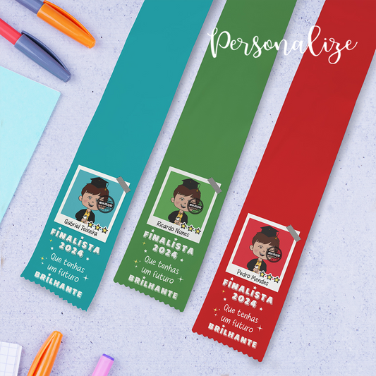 Fitas para finalistas coloridas