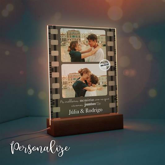 Moldura LED "As melhores memórias..."