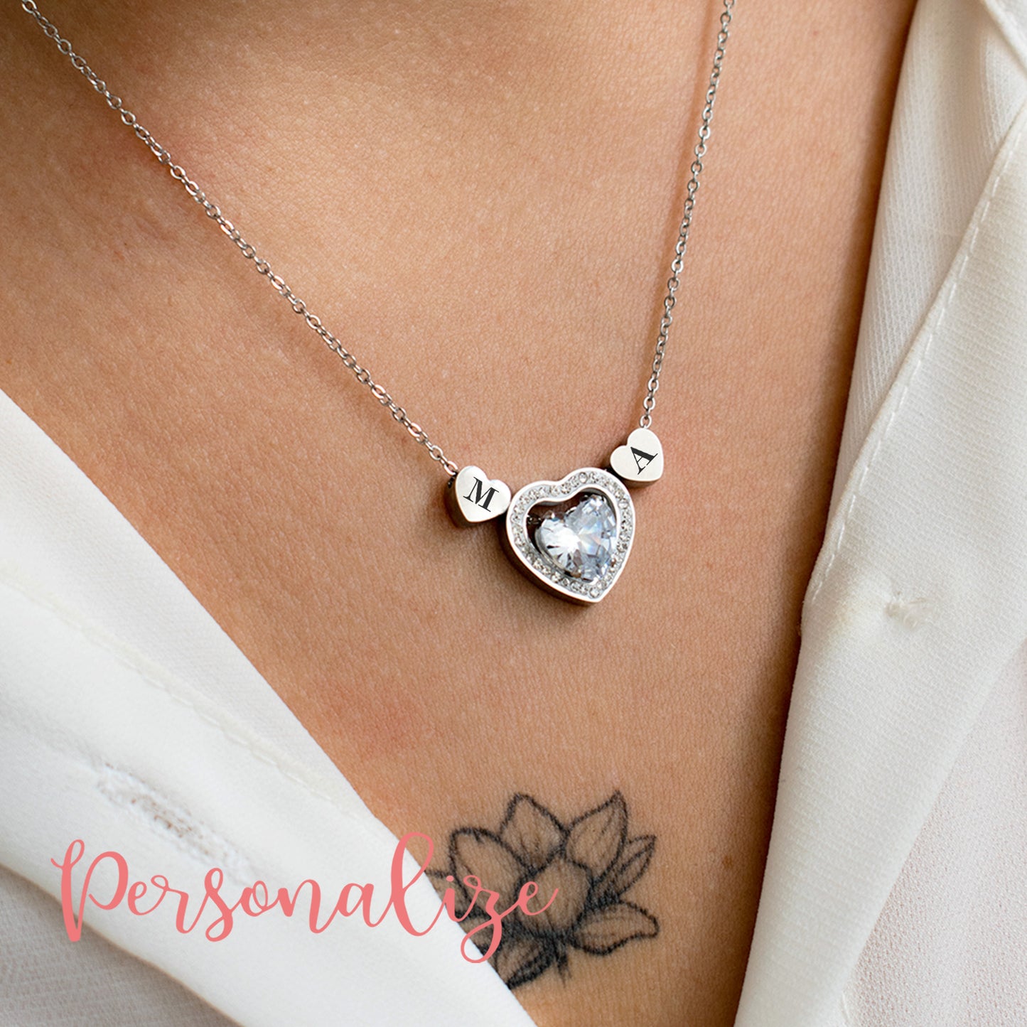 Fio coração com iniciais