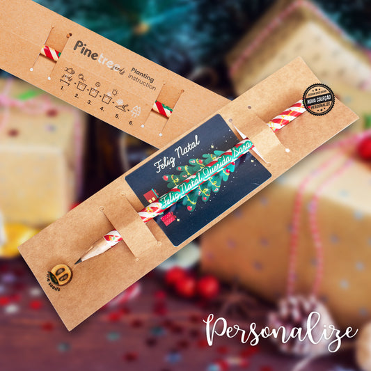 Lápis com sementes " Feliz Natal "