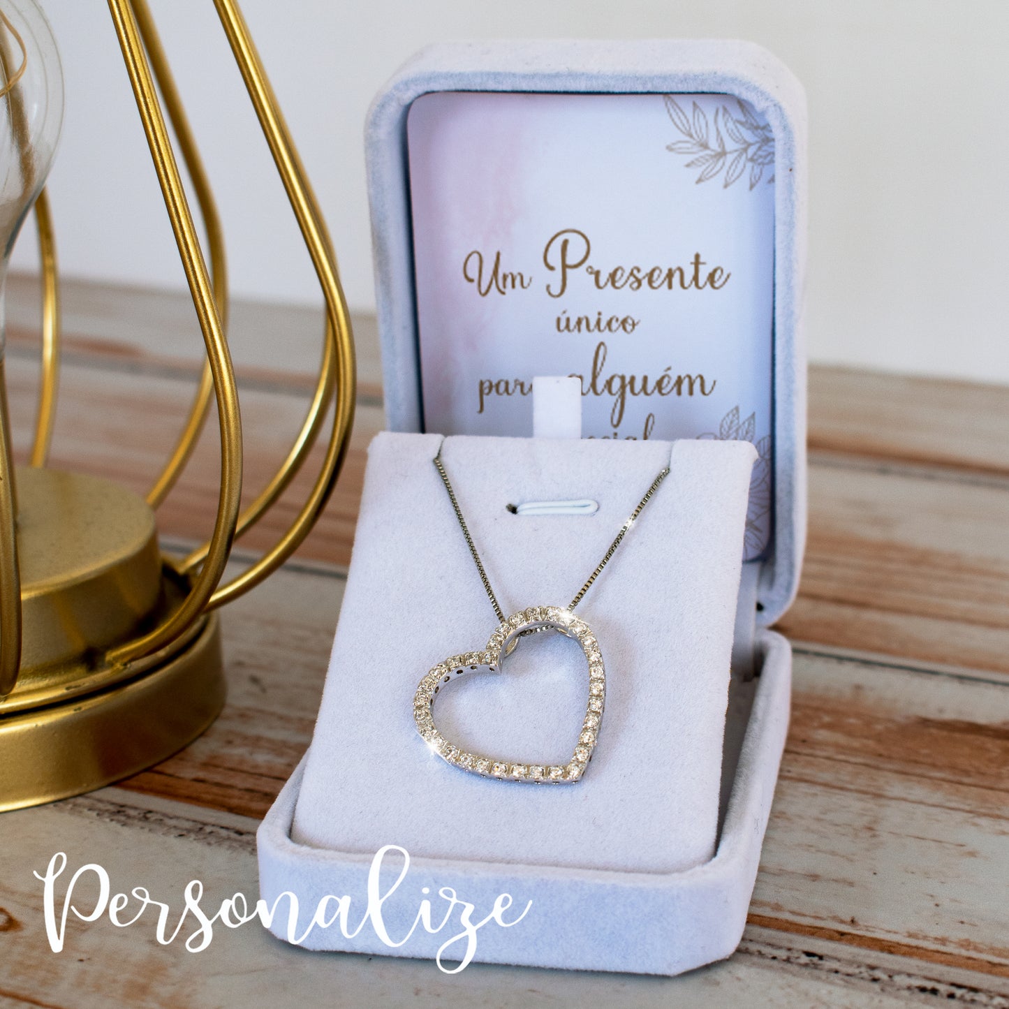 Colar semijoia " coração "