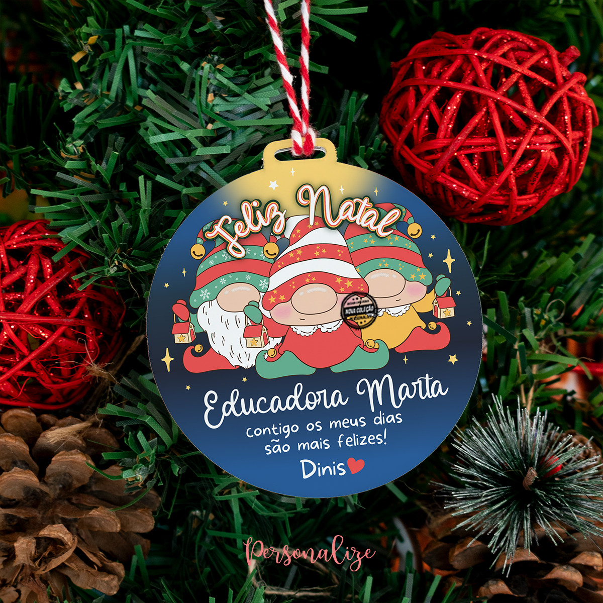 Pendente de natal "Gnomos"