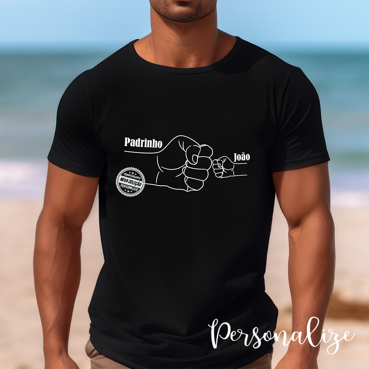 T-shirt padrinho "Fist bump"