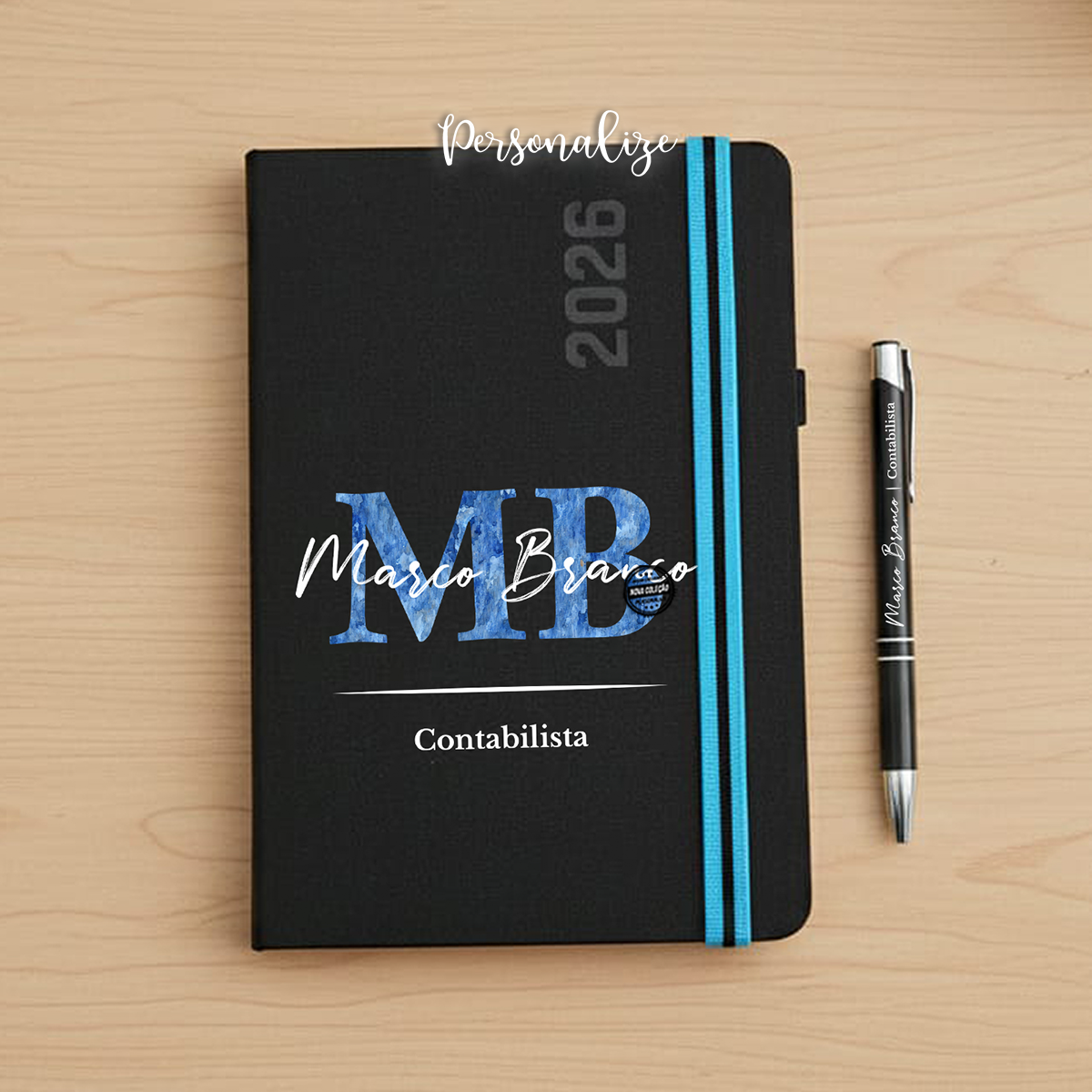 Agenda diária 2025 A5 "Nome e profissão"