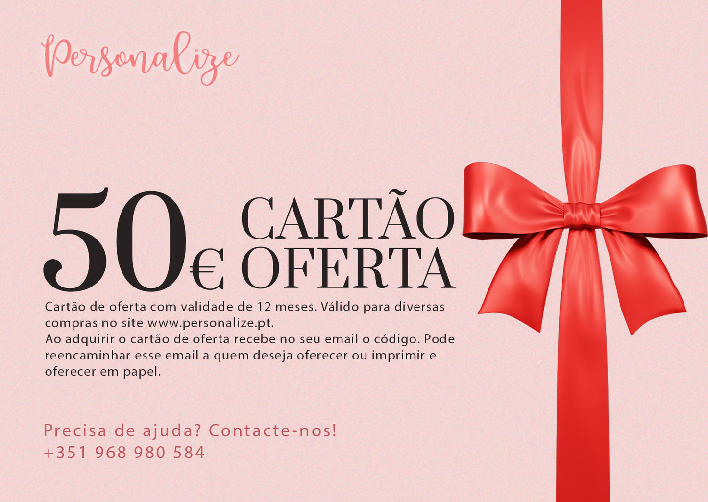 Cartão de oferta Personalize