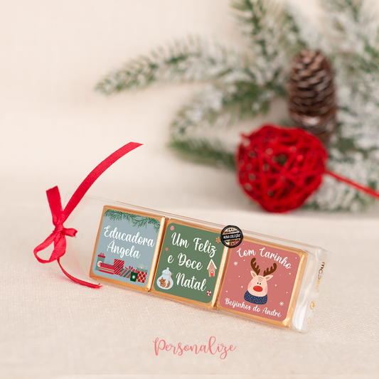 Conjunto de 3 chocolates napolitanas de Natal "Educadora"