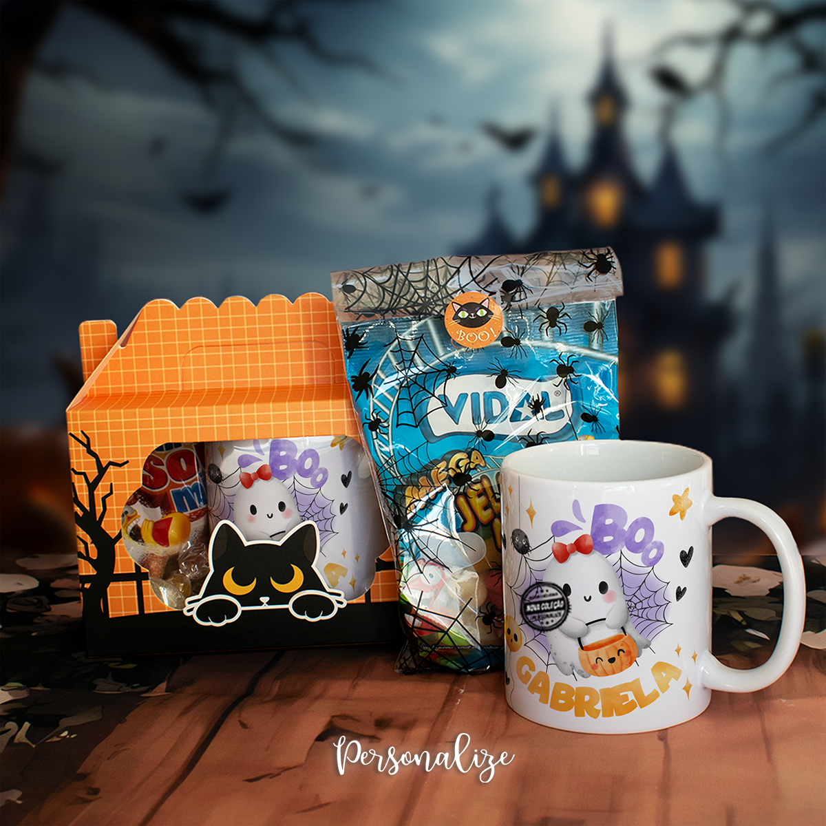kit caixa halloween "Fantasminha"