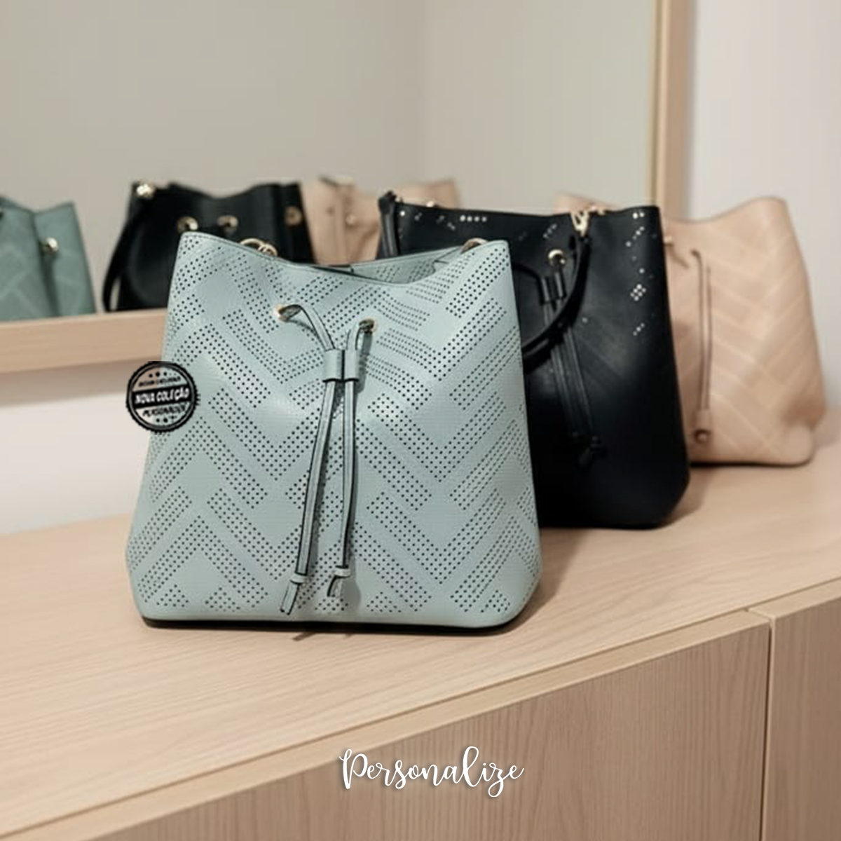 Mala estilo saco + bolsinha envelope "Mariana