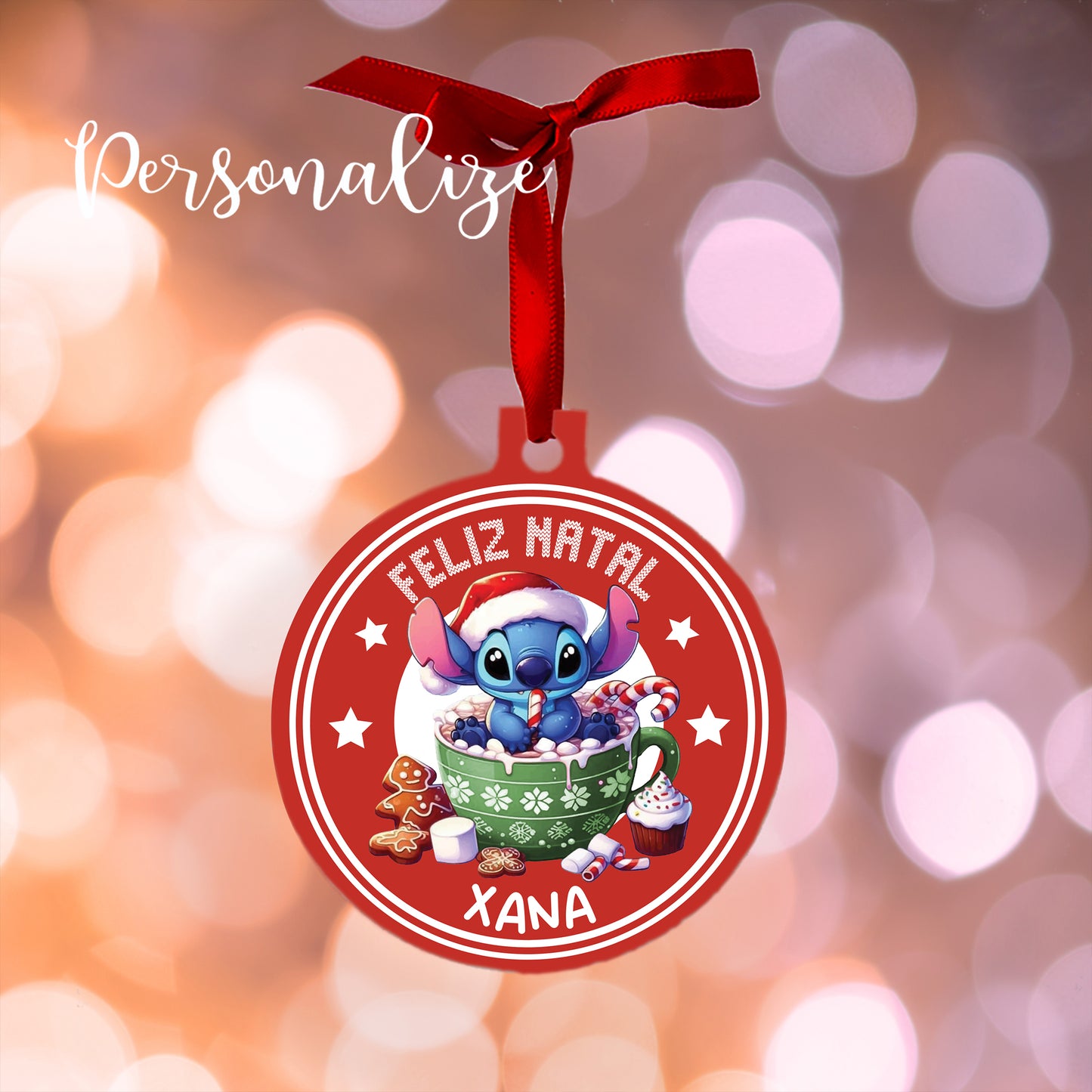 Bola de natal " Stitch "