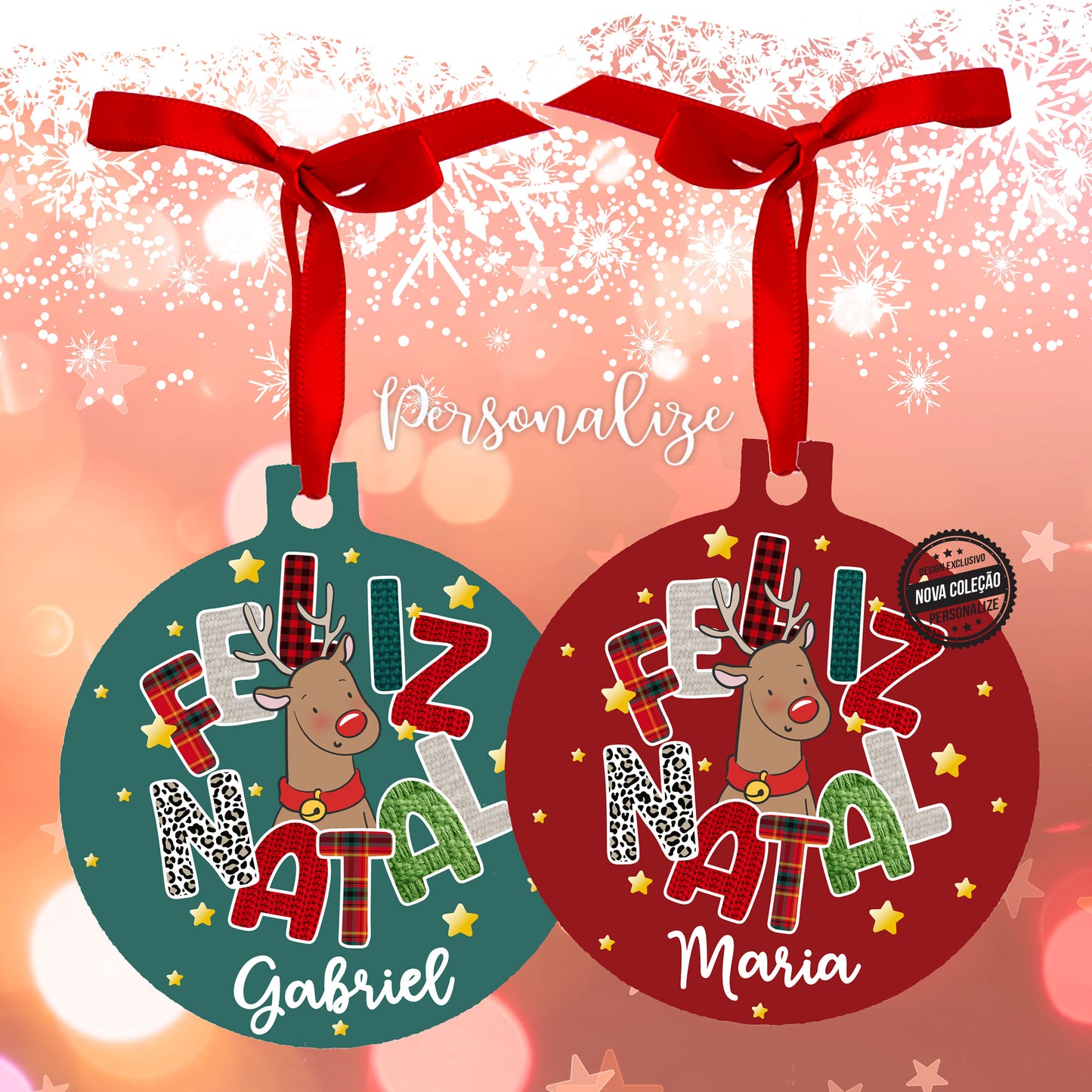 Bolas de Natal " Feliz Natal"