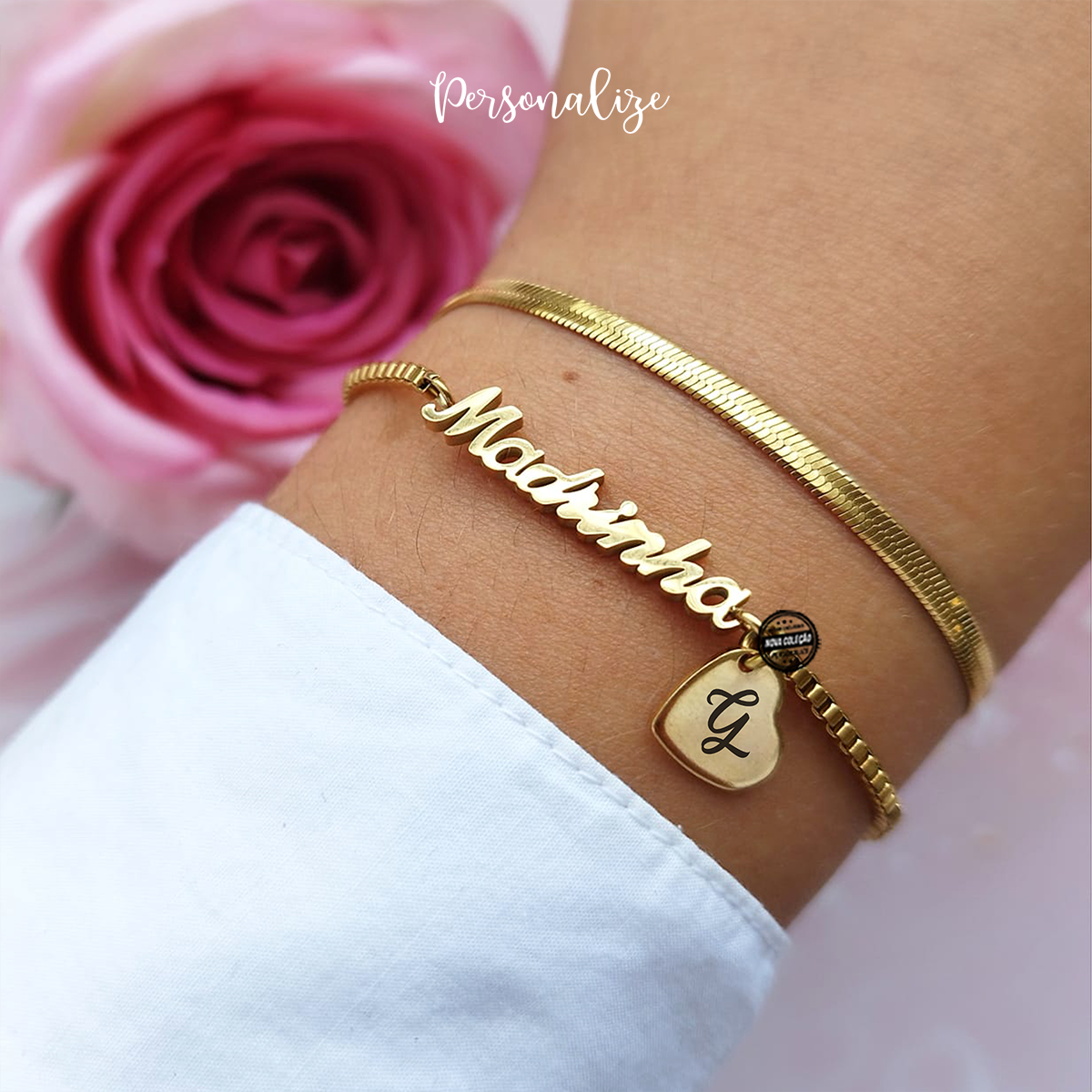 Conjunto pulseiras "Madrinha"