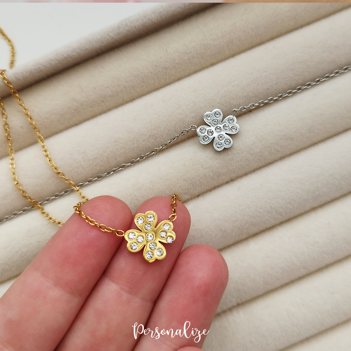 Fio trevo brilhantes