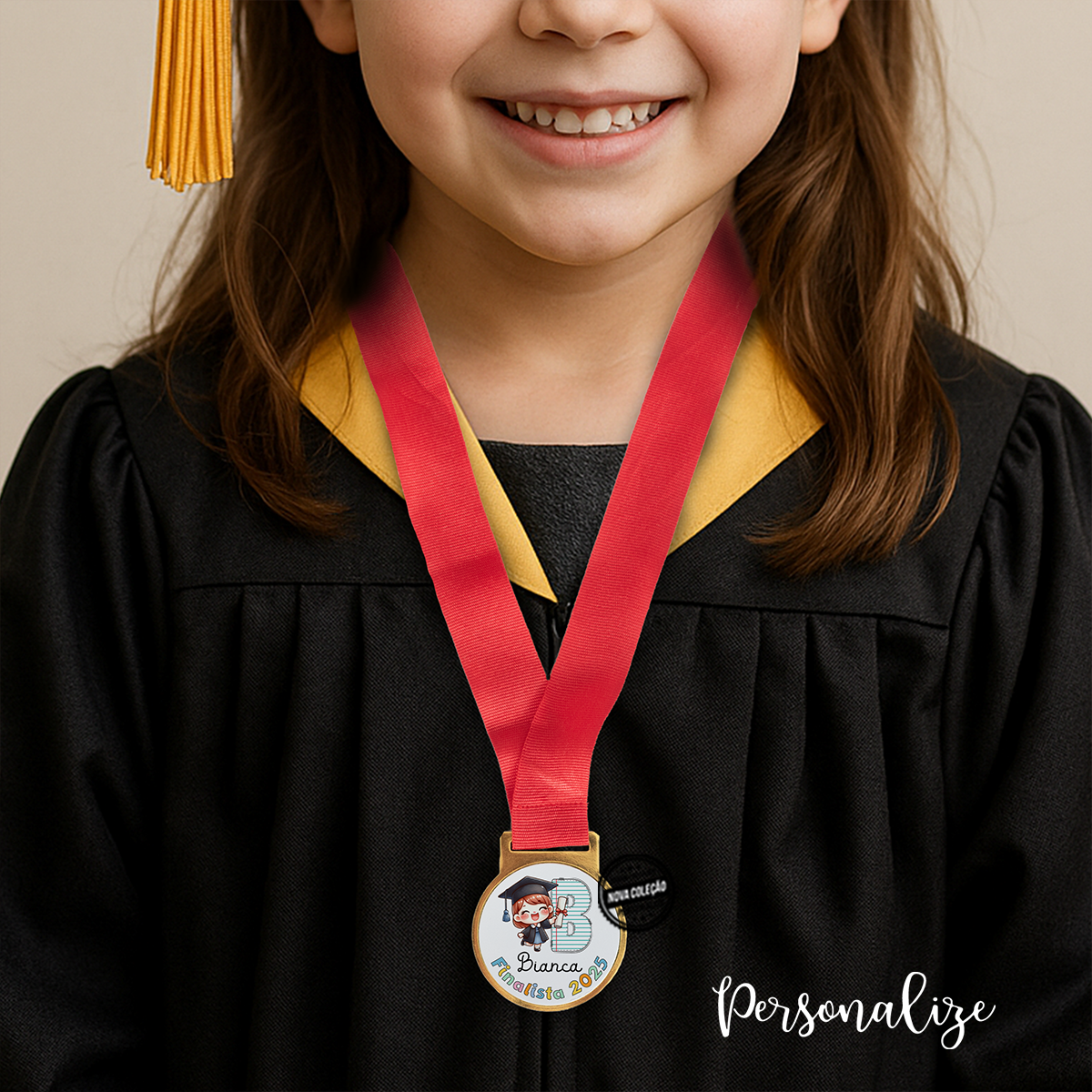 Medalha com fita "Finalistas"