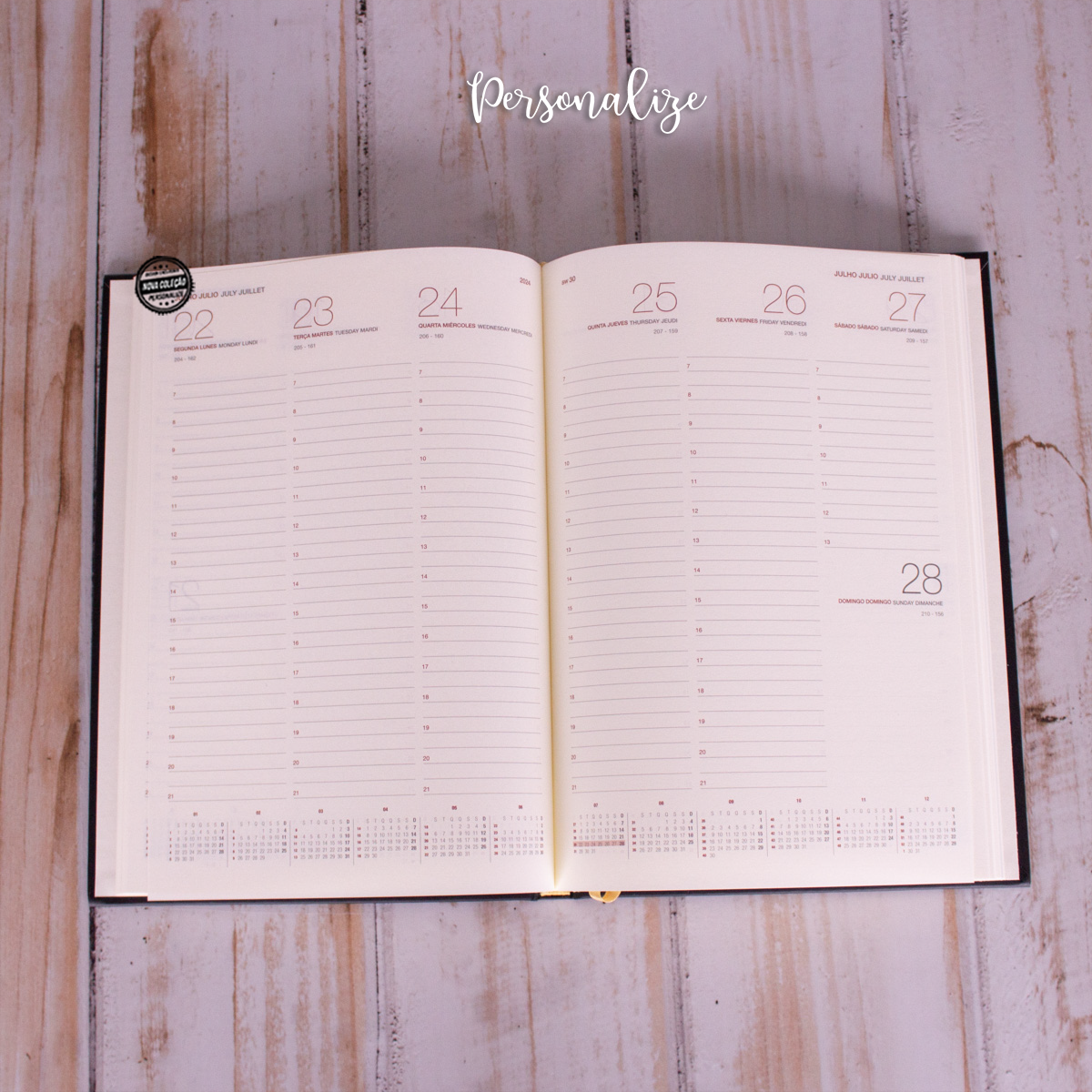 Agenda 2027 semanal floral "Inicial"