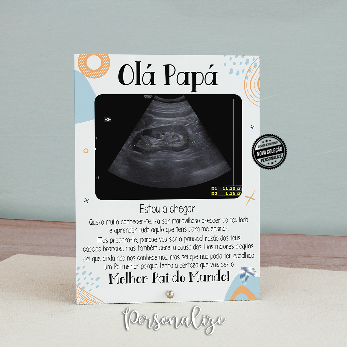 Moldura Papá "Ecografia"