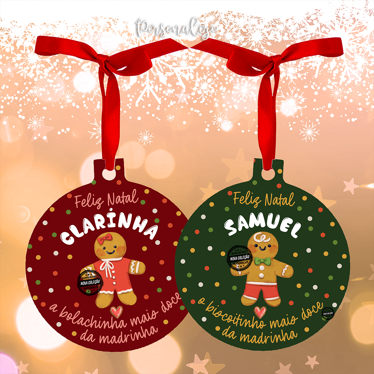 Pendente de natal bolachinha/biscoitinho