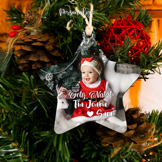 Pendente estrela de Natal fotografia