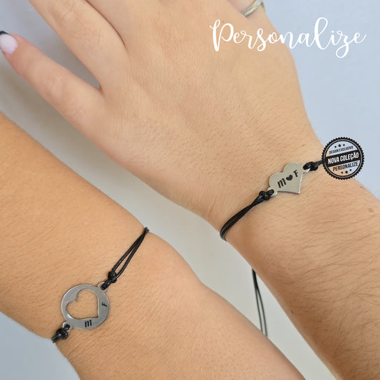 Pulseiras " Pinky promisse " com gravação de iniciais