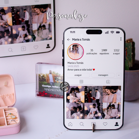 Moldura telemóvel instagram "Amor para a vida toda"