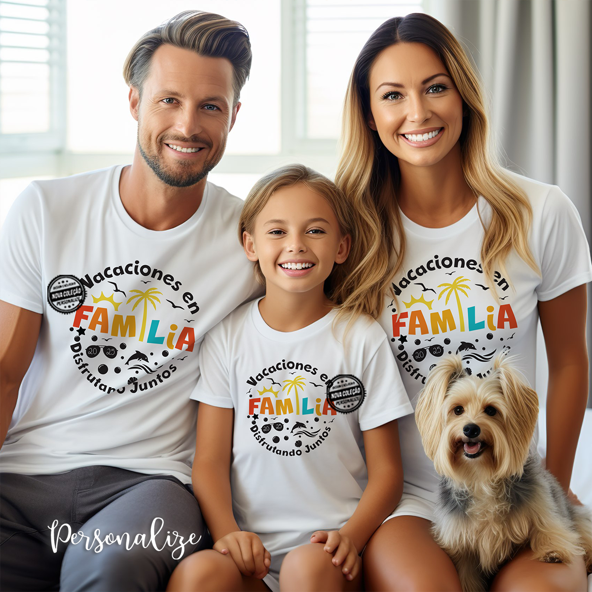 T-shirt família "vacaciones"