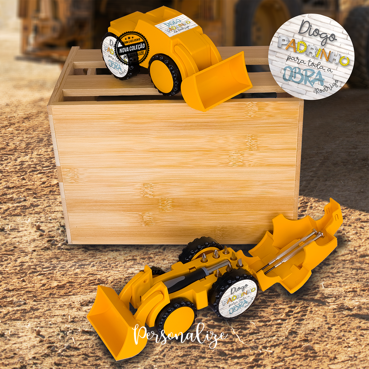 Escavadora de ferramentas "Padrinho para toda a obra"
