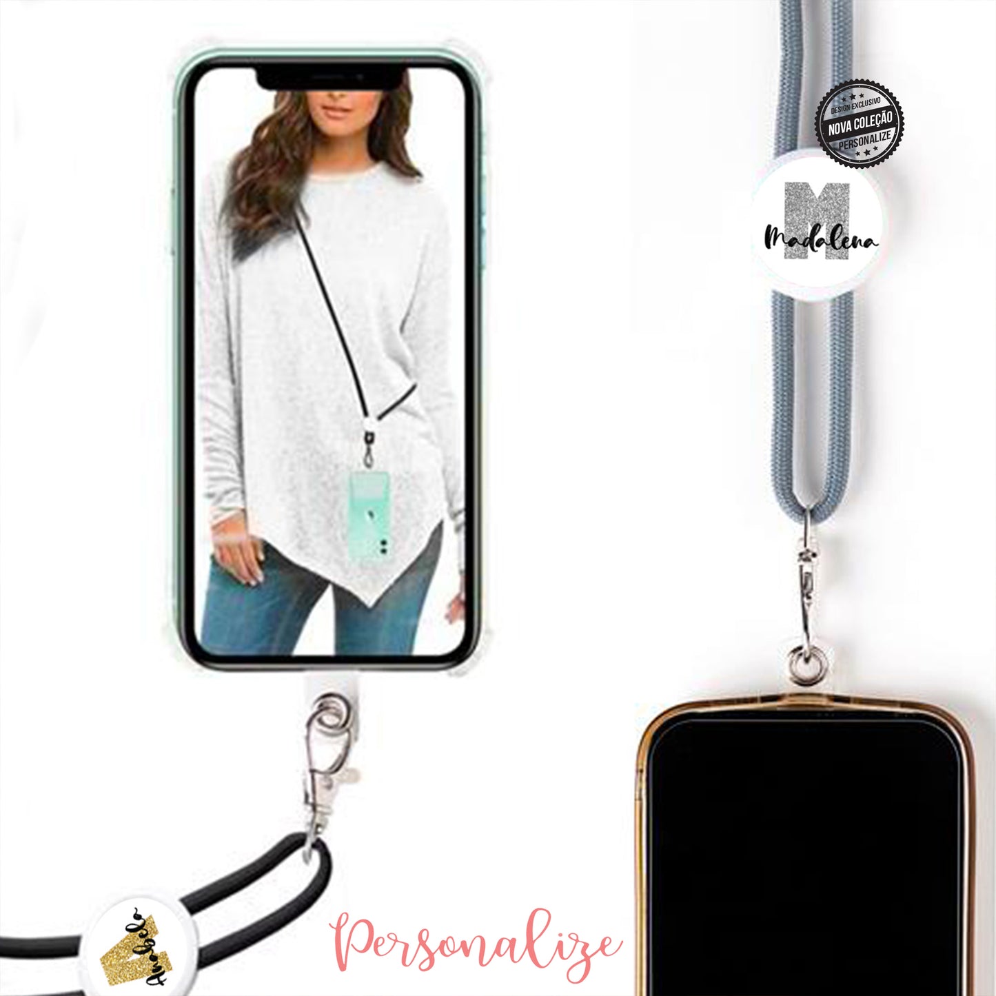 Fita porta-telémovel " Nome "