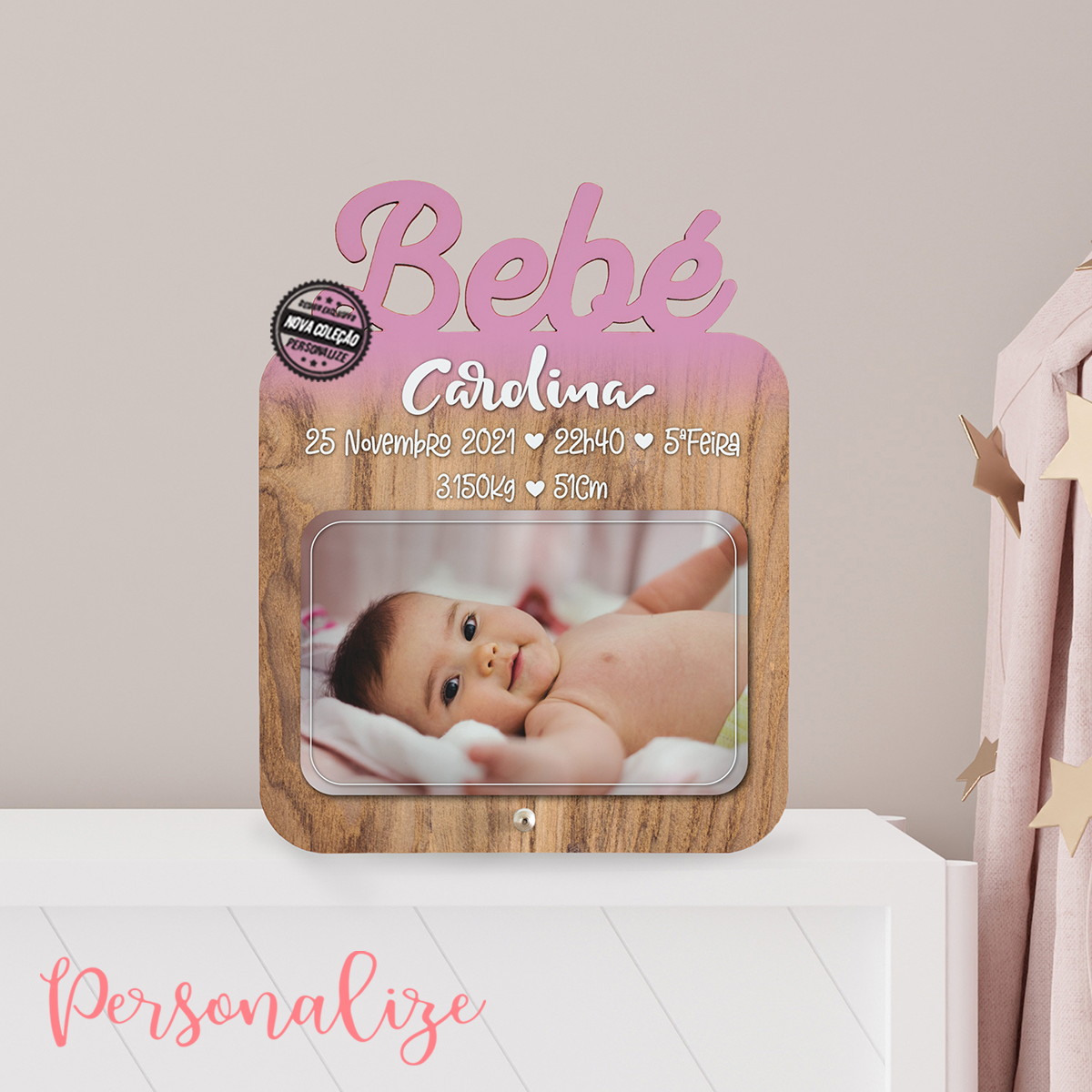 Moldura dados de nascimento "Bebé"