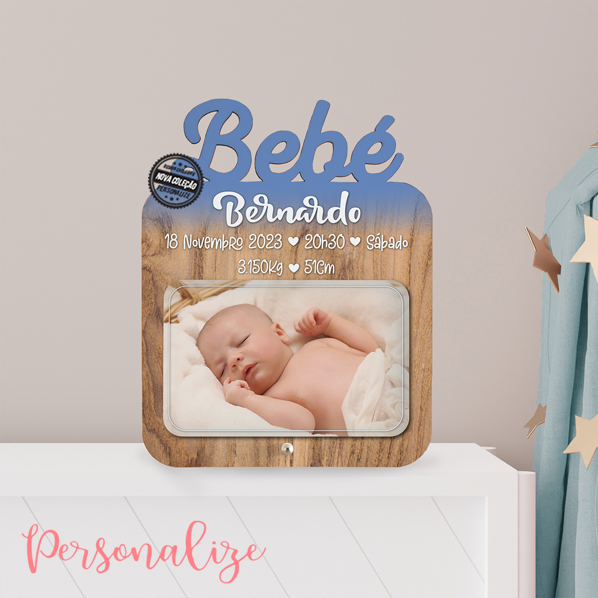 Moldura dados de nascimento "Bebé"