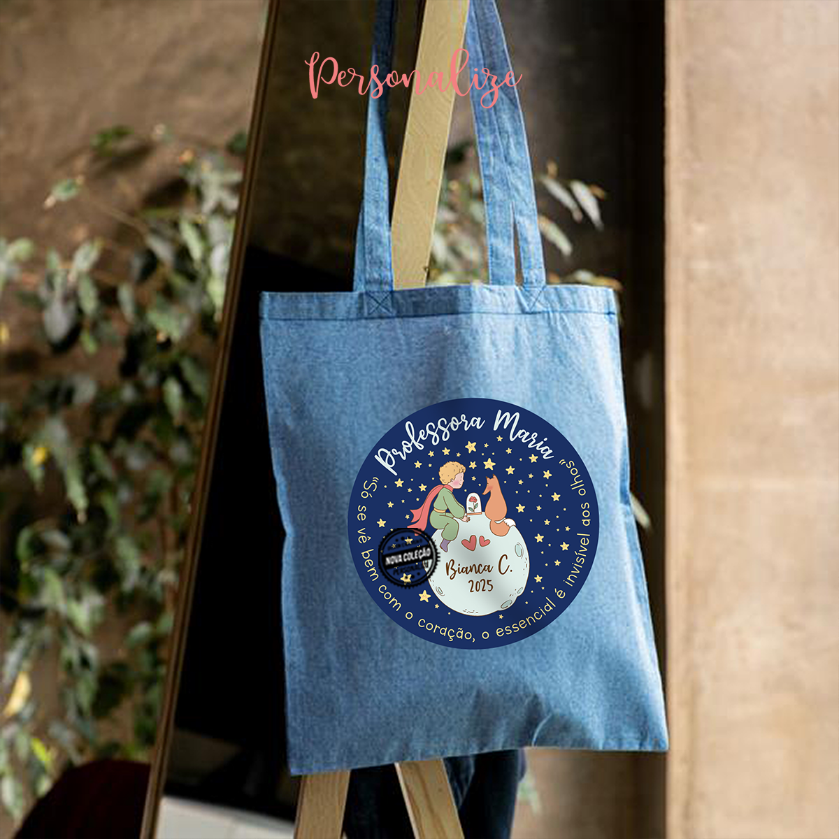 Saco principezinho Professora "O essencial..."