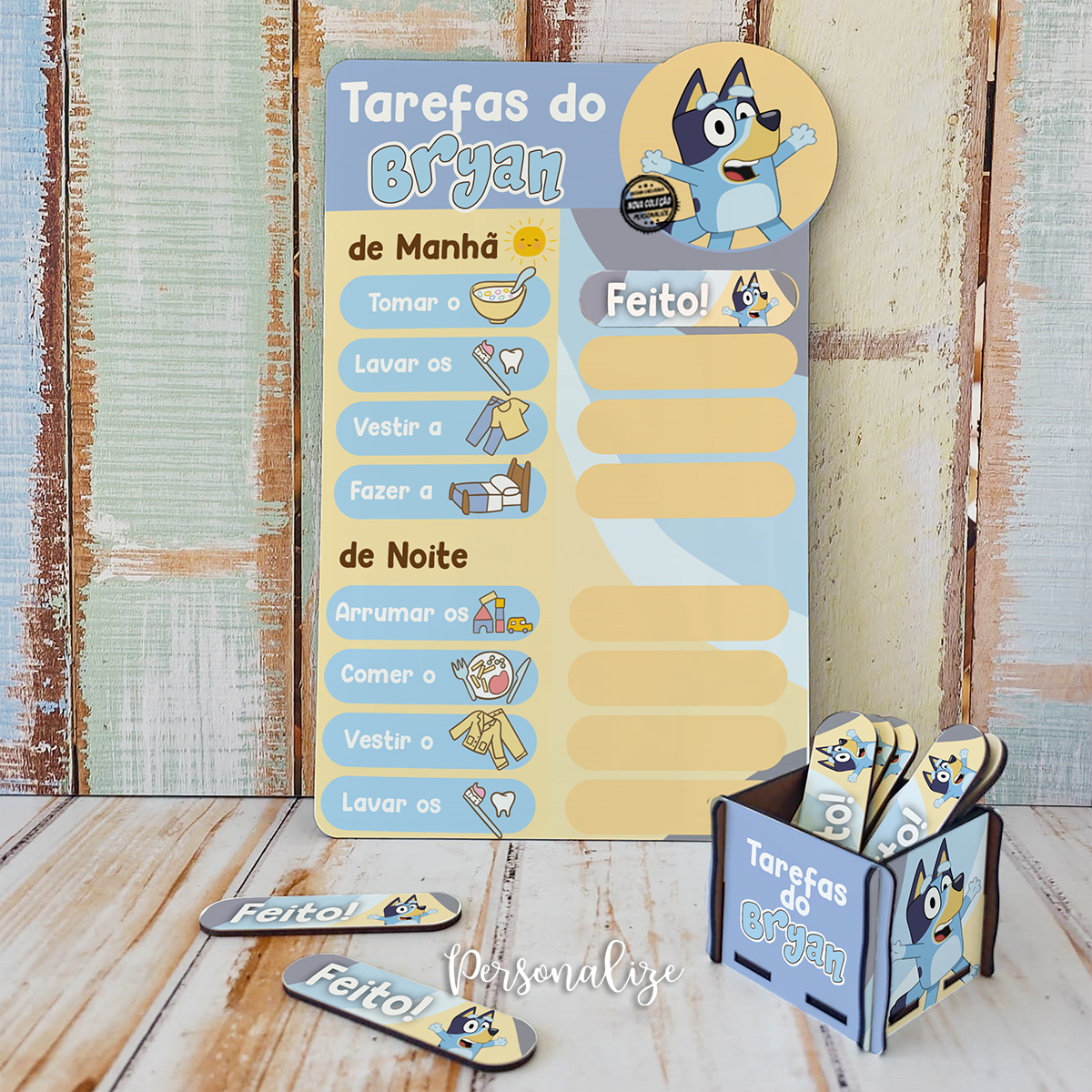 Quadro de tarefas "Bluey"