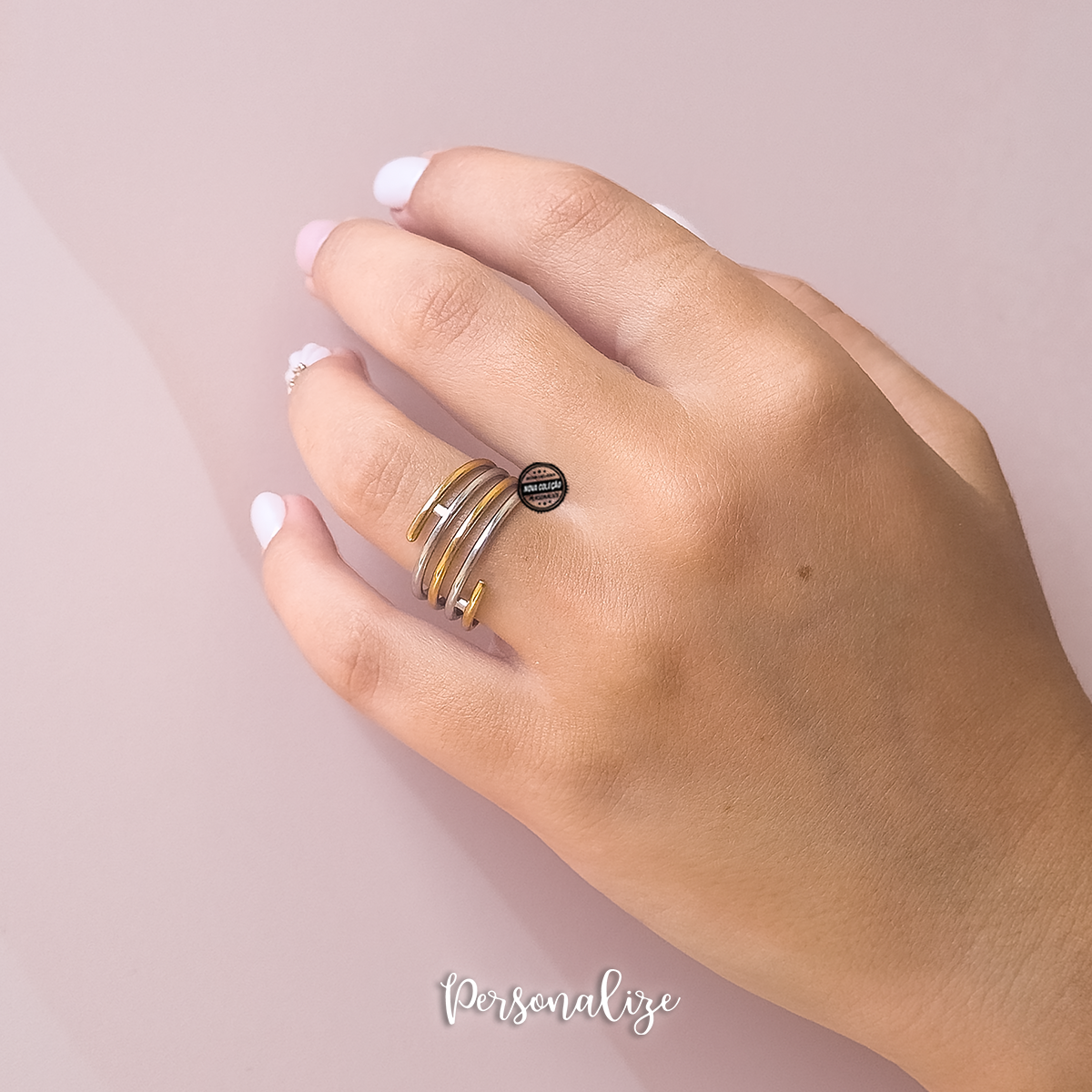 Anel ajustável espiral