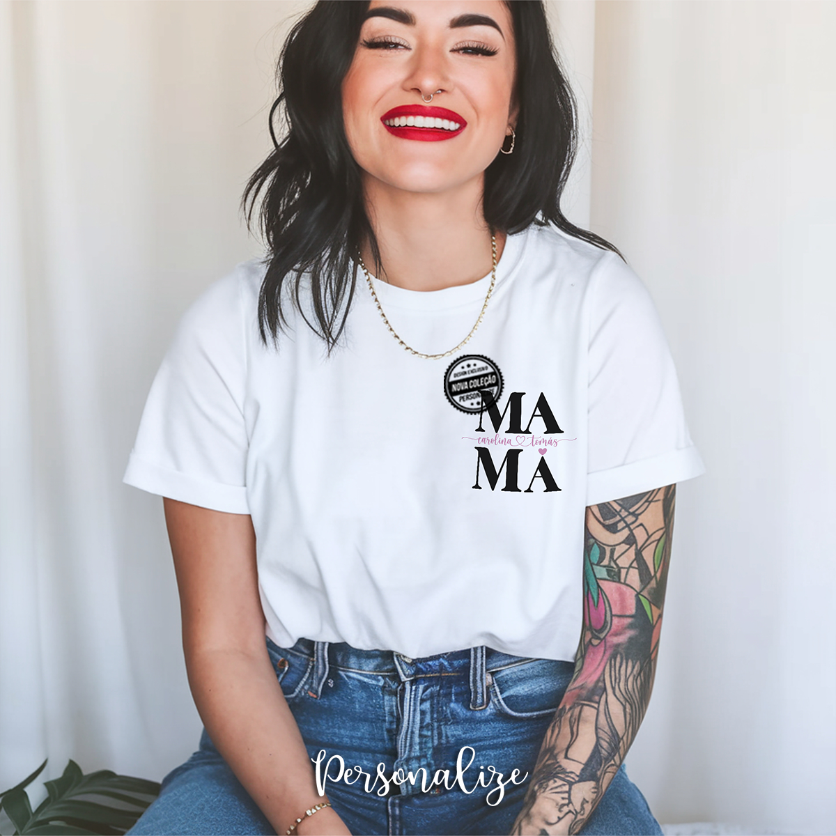 T-shirt charme "Mamã"