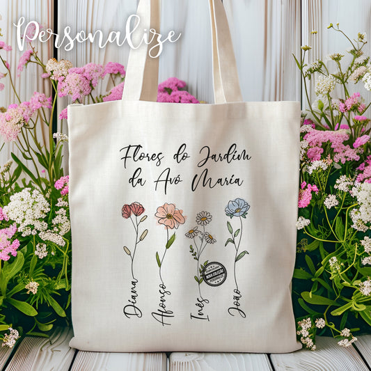 Saco avó "Flores do jardim"