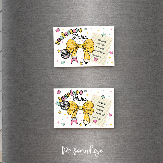 Iman laço "Obrigada..."