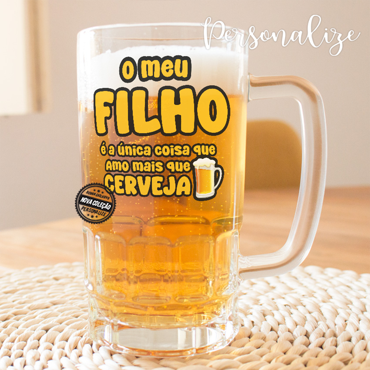 Caneca de cerveja " O meu filho é a única coisa...."