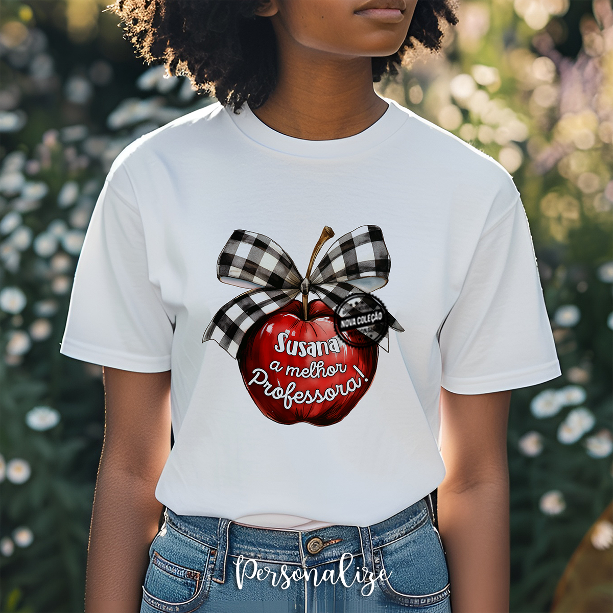 T-shirt maçã "Professora"