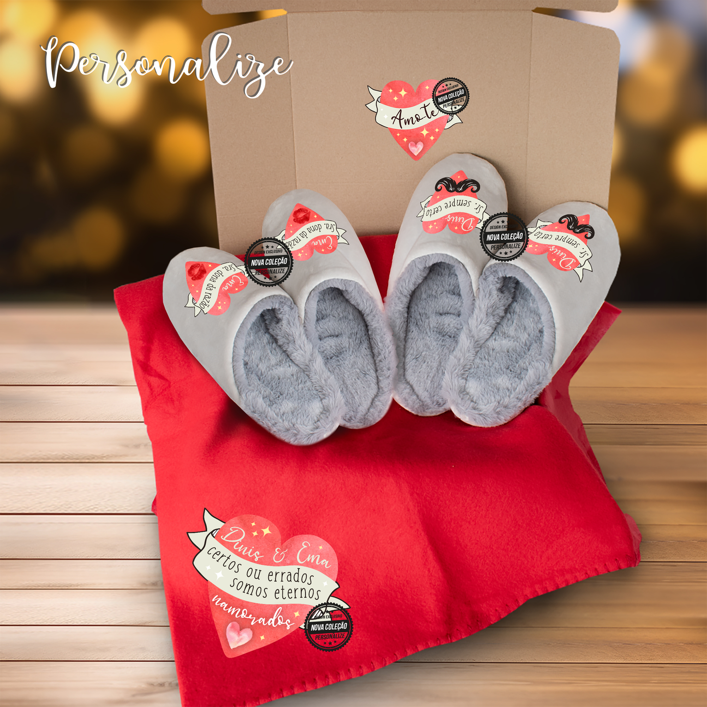 Kit namorados "Certos ou errados somos eternos namorados"