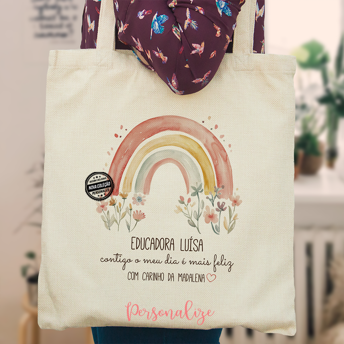 Saco arco-íris "Educadora"