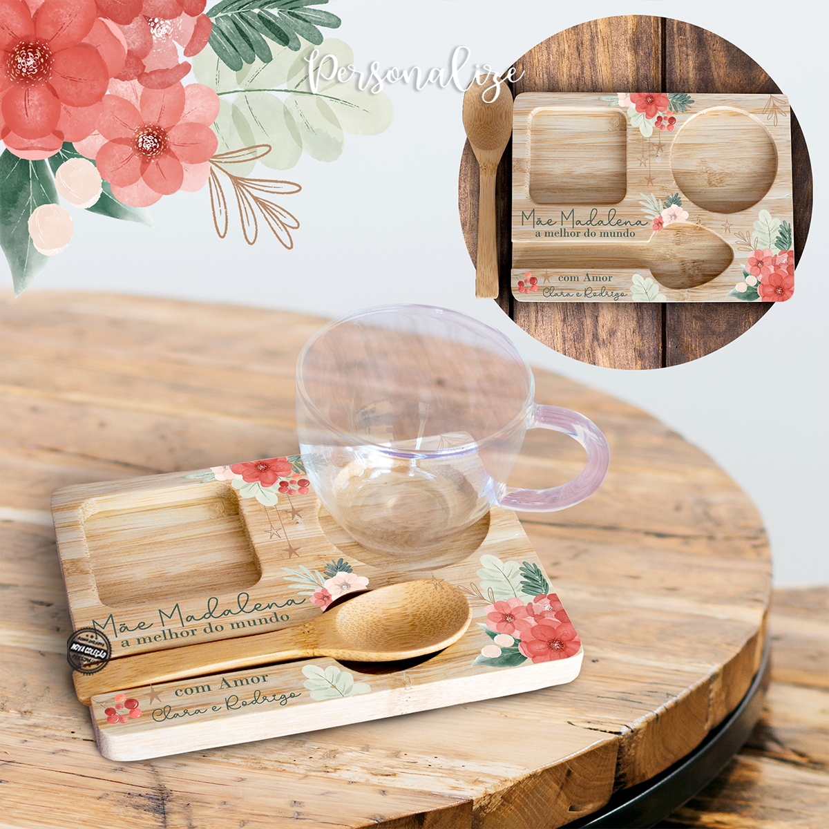 Conjunto de café "Mãe"