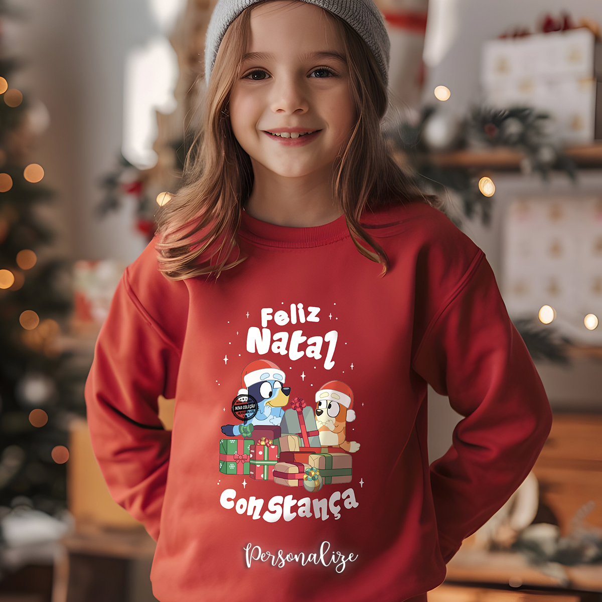 Sweat de Natal "Bluey e Bingo"